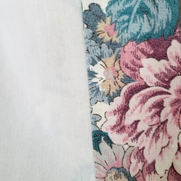 JC Penney 96Wx83L Vtg Drapes Pinch Pleat Lined Cotton Blend Floral USA - Picture 7 of 10
